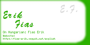 erik fias business card
